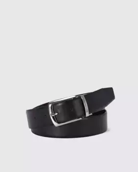 Мужской черный кожаный ремень Сделано в Испании Mirto