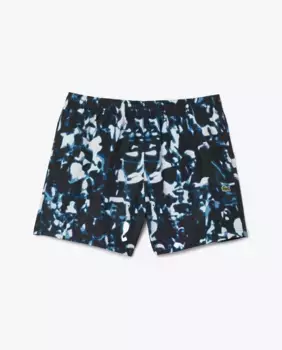 Мужской черный купальник с принтом Lacoste