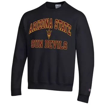 Мужской черный пуловер Arizona State Sun Devils High Motor свитшот Champion