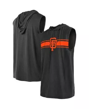 Мужской черный пуловер с капюшоном без рукавов San Francisco Giants New Era, черный