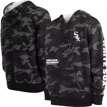 Мужской черный пуловер с капюшоном Chicago White Sox Camo New Era