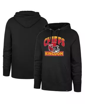 Мужской черный пуловер с капюшоном Kansas City Chiefs Headline '47 Brand