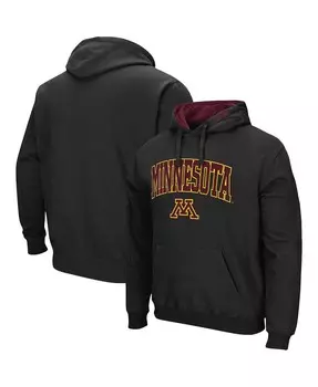 Мужской черный пуловер с капюшоном Minnesota Golden Gophers Arch и Logo 3.0 Colosseum