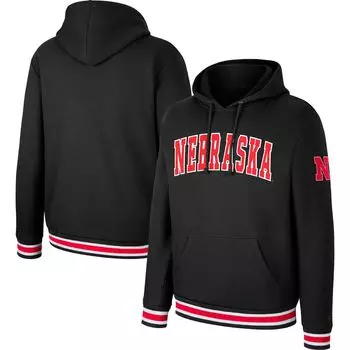 Мужской черный пуловер с капюшоном Nebraska Huskers Varsity Arch Colosseum
