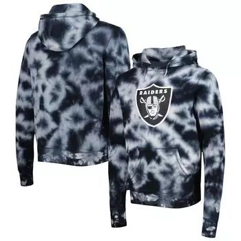 Мужской черный пуловер с капюшоном New Era Las Vegas Raiders Team Tie Dye