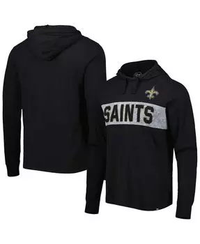 Мужской черный пуловер с капюшоном New Orleans Saints Field Franklin '47 Brand