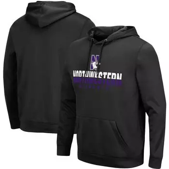 Мужской черный пуловер с капюшоном Northwestern Wildcats Lantern Colosseum