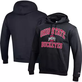 Мужской черный пуловер с капюшоном Ohio State Buckeyes High Motor Champion