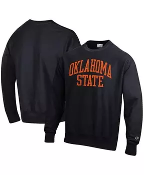 Мужской черный пуловер с капюшоном Oklahoma State Cowboys Arch обратного переплетения Champion