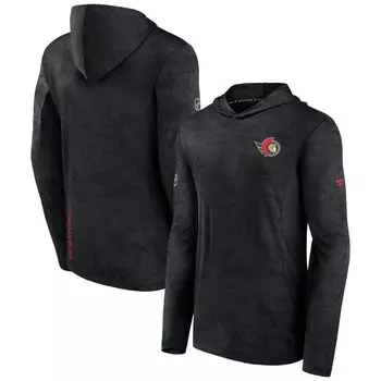 Мужской черный пуловер с капюшоном с камуфляжным принтом Ottawa Senators Authentic Pro Rink Fanatics