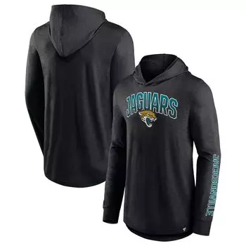 Мужской черный пуловер с капюшоном с логотипом Jacksonville Jaguars Front Runner Fanatics