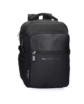 Мужской черный рюкзак для компьютера Jarvis с двумя отделениями 15,6 дюйма Pepe Jeans, зеленый