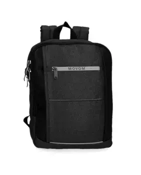 Мужской черный рюкзак с держателем для компьютера 13,3 дюйма и адаптируемым ремешком Movom, черный