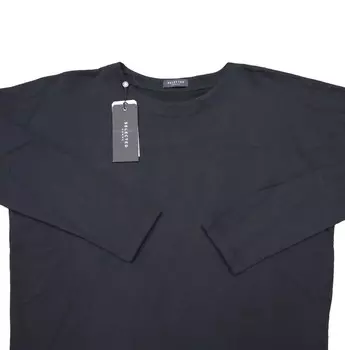 Мужской черный свитер с круглым вырезом Nakasaki SELECTED, черный