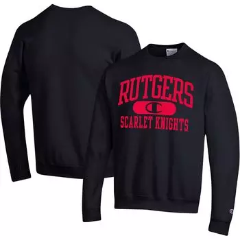 Мужской черный свитшот Champion Rutgers Scarlet Knights Arch Pill