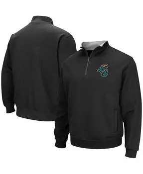 Мужской черный свитшот Coastal Carolina Chanticleers Tortugas с молнией четверть Colosseum, черный