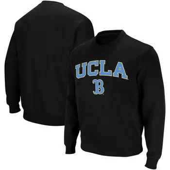 Мужской черный свитшот с круглым вырезом UCLA Bruins Arch & Logo Colosseum