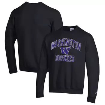 Мужской черный свитшот Washington Huskies High Motor Pullover Champion