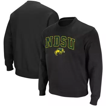 Мужской черный твиловый пуловер NDSU Bison Arch & Logo Tackle Colosseum
