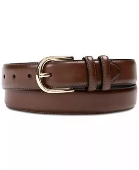 Мужской деловой ремень с двойной петлей и перьями Club Room, коричневый