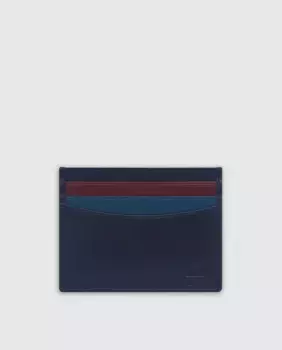 Мужской держатель для карт из синей кожи наппа Leyva, синий