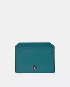 Мужской держатель для карт YANKO из верблюжьей кожи, бирюзовый