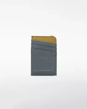 Мужской держатель карт с двухцветной эластичной застежкой Adolfo Dominguez, синий