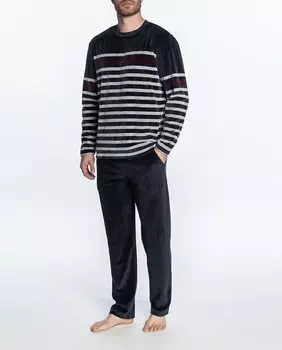 Мужской длинный зеленый комплект с круглым вырезом, Инсбрук Punto Blanco, серый