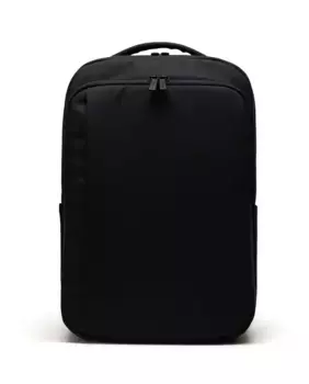 Мужской дорожный рюкзак 20 л в черной экологически чистой ткани с корпусом для компьютера 16 Herschel, чёрный