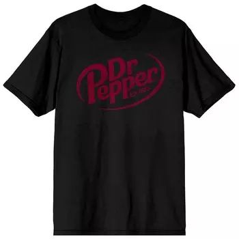 Мужской Dr. Pepper Est. Темно-бордовая футболка 1885 года Licensed Character, черный