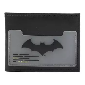Мужской двойной кошелек с логотипом DC Comics Batman Licensed Character, черный