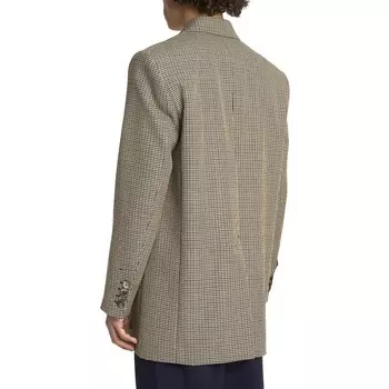 Мужской двубортный деловой пиджак с капюшоном AMI Alexandre Mattiussi, цвет Champagne