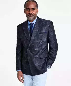 Мужской двубортный пиджак классического кроя из жаккарда Tayion Collection, красный