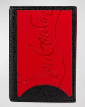 Мужской двухцветный кожаный кошелек Empire Christian Louboutin, цвет Black