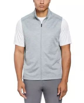 Мужской двухцветный жилет для гольфа с молнией во всю длину, окрашенный в космический цвет PGA TOUR, серый