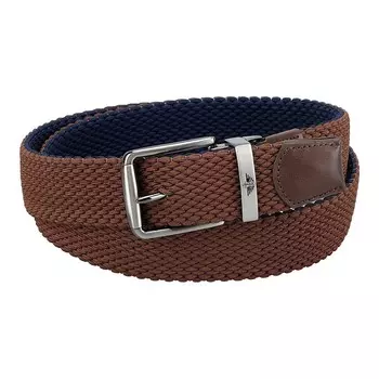 Мужской двусторонний эластичный плетеный ремень Dockers «два в одном», цвет Brown Navy