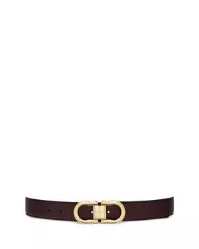 Мужской двусторонний кожаный ремень с двойной пряжкой Gancini Ferragamo, цвет Multi