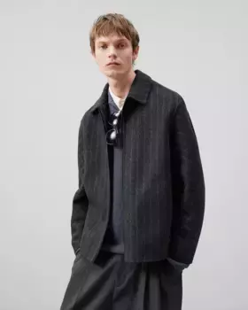 Мужской двусторонний пиджак с полосатым принтом Adolfo Dominguez, серый