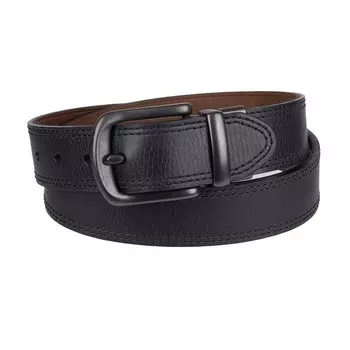 Мужской двусторонний повседневный ремень Levi's с двойной строчкой, цвет Black Brown