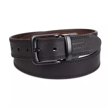 Мужской двусторонний повседневный ремень с одинарной строчкой Levi's, цвет Brown Black