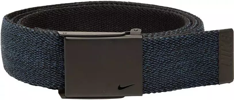 Мужской двусторонний ремень для гольфа с отделкой Nike, темно-синий/черный