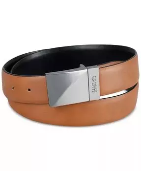 Мужской двусторонний ремень из искусственной кожи с металлической пряжкой Kenneth Cole Reaction, мультиколор