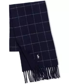 Мужской двусторонний шарф с оконным стеклом Polo Ralph Lauren