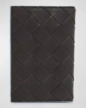 Мужской двустворчатый чехол для карт Intrecciato, 15 цветов Bottega Veneta, цвет Noce/Natur