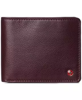 Мужской двустворчатый кошелек RFID для пригородных поездов, 2 идентификатора, Windows, разделенная купюра Alpine Swiss, красный