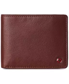 Мужской двустворчатый кошелек RFID для пригородных поездов, 2 отделения для купюр с идентификатором Windows Alpine Swiss, бежевый