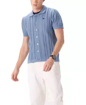 Мужской джемпер JC Polo с узором "косичка" Members Only, серый