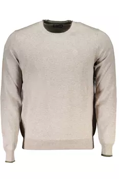 Мужской джемпер North Sails хлопковый с логотипом бренда, бежевый