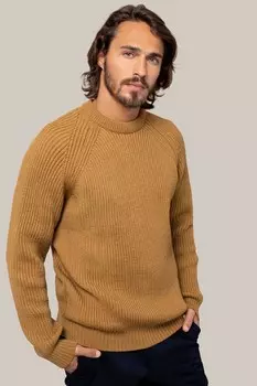 Мужской джемпер в рубчик для рыбаков Celtic & Co., коричневый