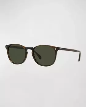 Мужской Финли Эсквайр. Круглые солнцезащитные очки Oliver Peoples, цвет Dark Brown